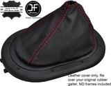 RED STITCH LEATHER MANUAL GEAR GAITER OVER RUBBER FITS JEEP WRANGLER 07-10
