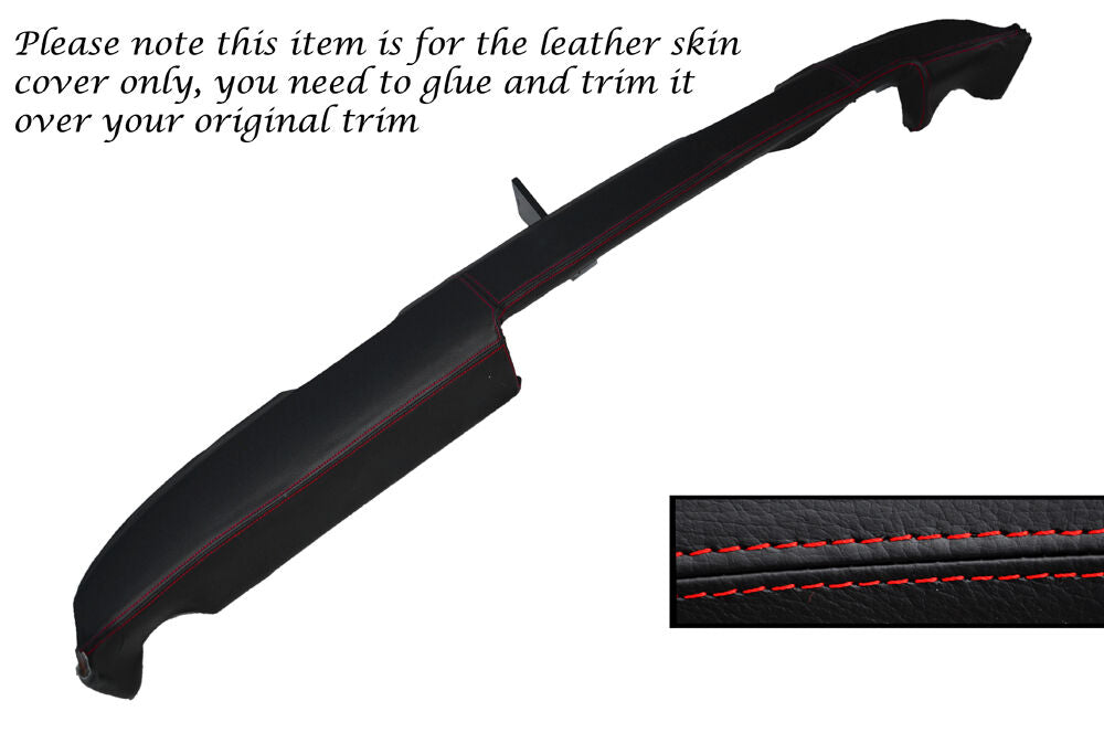 RED STITCH TOP DASH DASHBOARD LEATHER SKIN COVER FITS FORD CAPRI MK1 CUSTOM NEW