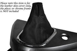 BLACK STITCHING FITS MITSUBISHI GRANDIS 2005+ LEATHER GEAR GAITER ONLY