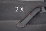 red stitch FITS SEAT AROSA 97-04  2X FRONT DOOR HANDLE LEATHER COVERS CUSTOM NEW