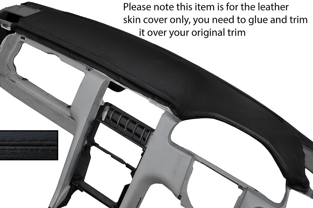 BLACK STITCH TOP DASH DASHBOARD SKIN COVER FITS MERCEDES E CLASS W210 1995-2002