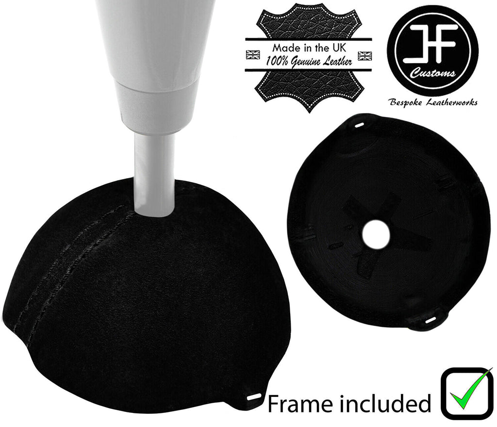 BLACK STITCH SUEDE GEAR SELECTOR TRIM COVER FOR HONDA CIVIC & TYPE S MK8 06-11