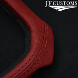 DARK RED LEATHER GEAR SURROUND COVER + PLASTIC FRAME FITS JEEP RENEGADE 14-19