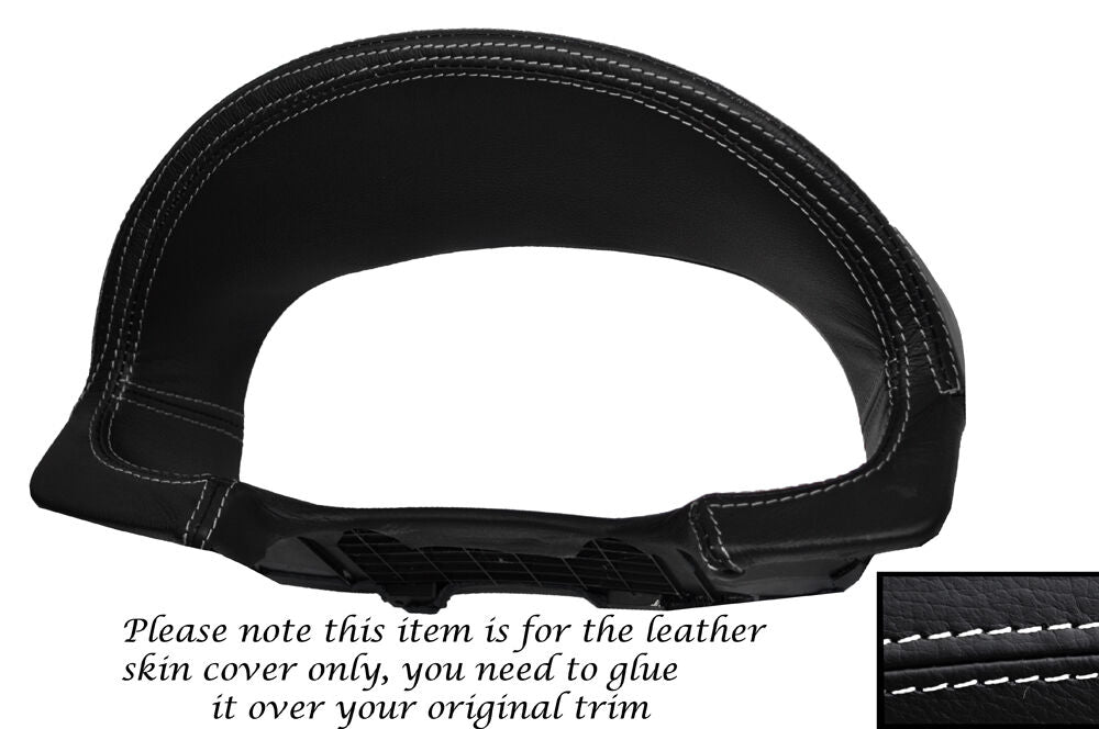 WHITE STITCH SPEEDO SURROUND LEATHER SKIN COVER FITS HYUNDAI TIBURON 2003-2006