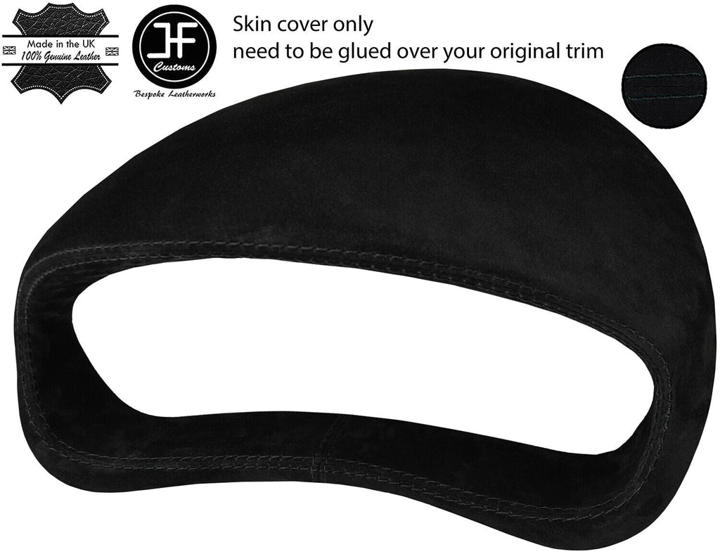 BLACK STITCH GAUGE SPEEDO HOOD SUEDE COVER FOR PEUGEOT 206 1998-2012 CUSTOM NEW
