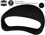 BLACK STITCH GAUGE SPEEDO HOOD SUEDE COVER FOR PEUGEOT 206 1998-2012 CUSTOM NEW