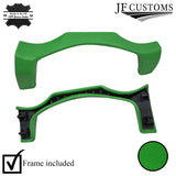 FOR MASERATI LEVANTE GREEN LEATHER COVERED UPPER STEERING COLUMN TRIM + FRAME