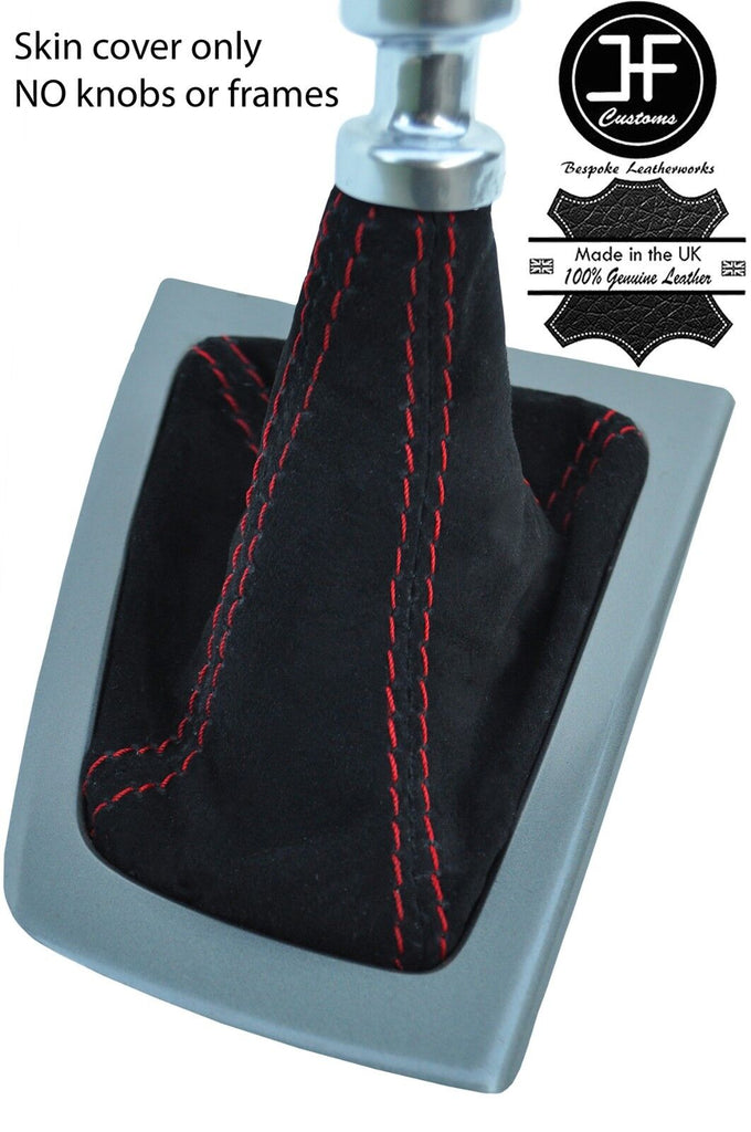RED STITCHING REAL SUEDE MANUAL GEAR GAITER FITS FORD FOCUS MK3 2011-2015