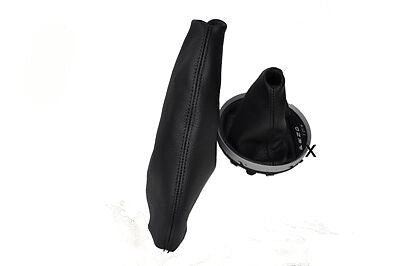 black stitch FITS BMW MINI COOPER S ONE AUTOMATIC 01-2011 GEAR HANDBRAKE GAITERS