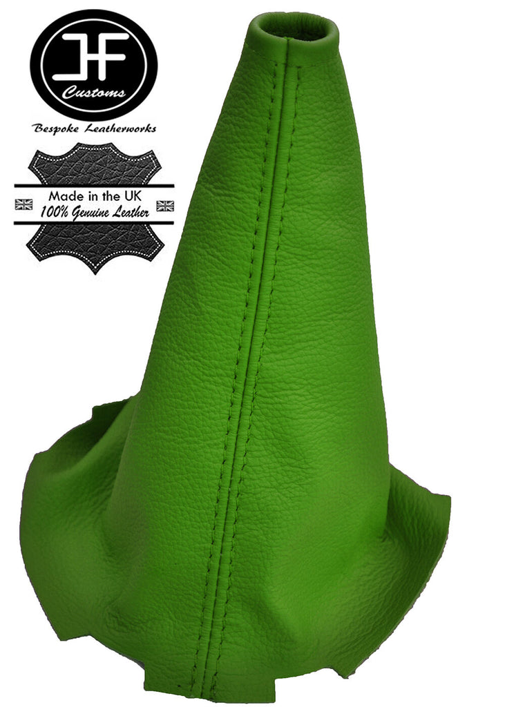 GREEN LEATHER MANUAL GEAR GAITER FITS PEUGEOT 107 CITROEN C1 TOYOTA AYGO 09-14