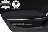 BLACK STITCH 2X FRONT DOOR ARMREST NAPPA LEATHER COVERS FITS AUDI A4 B8 08-15