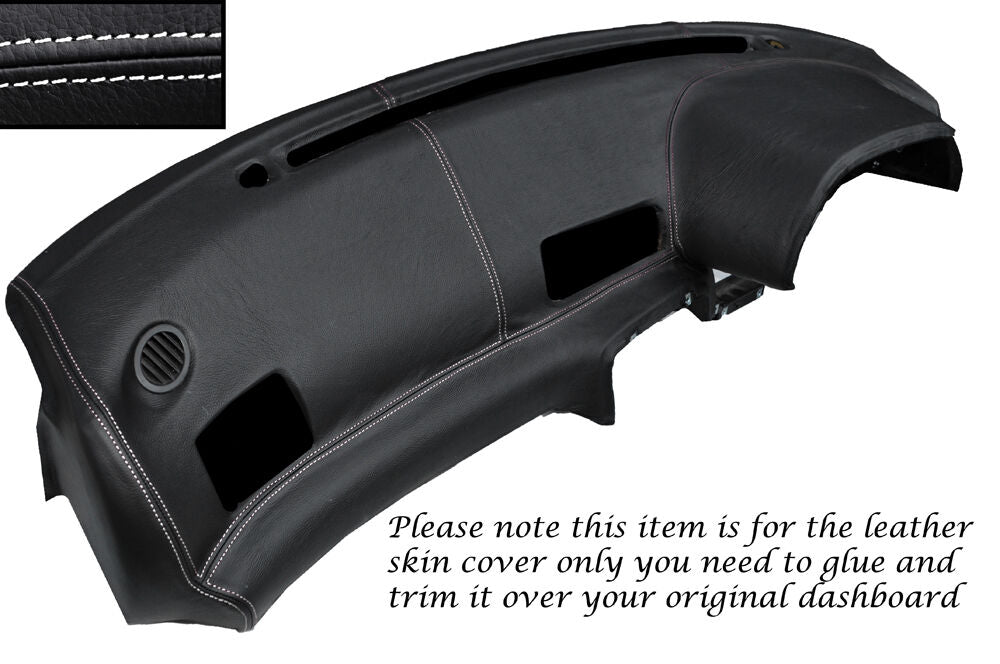 WHITE STITCH DASH DASHBOARD LEATHER COVER FITS NISSAN SKYLINE GTS GTR R32 89-94