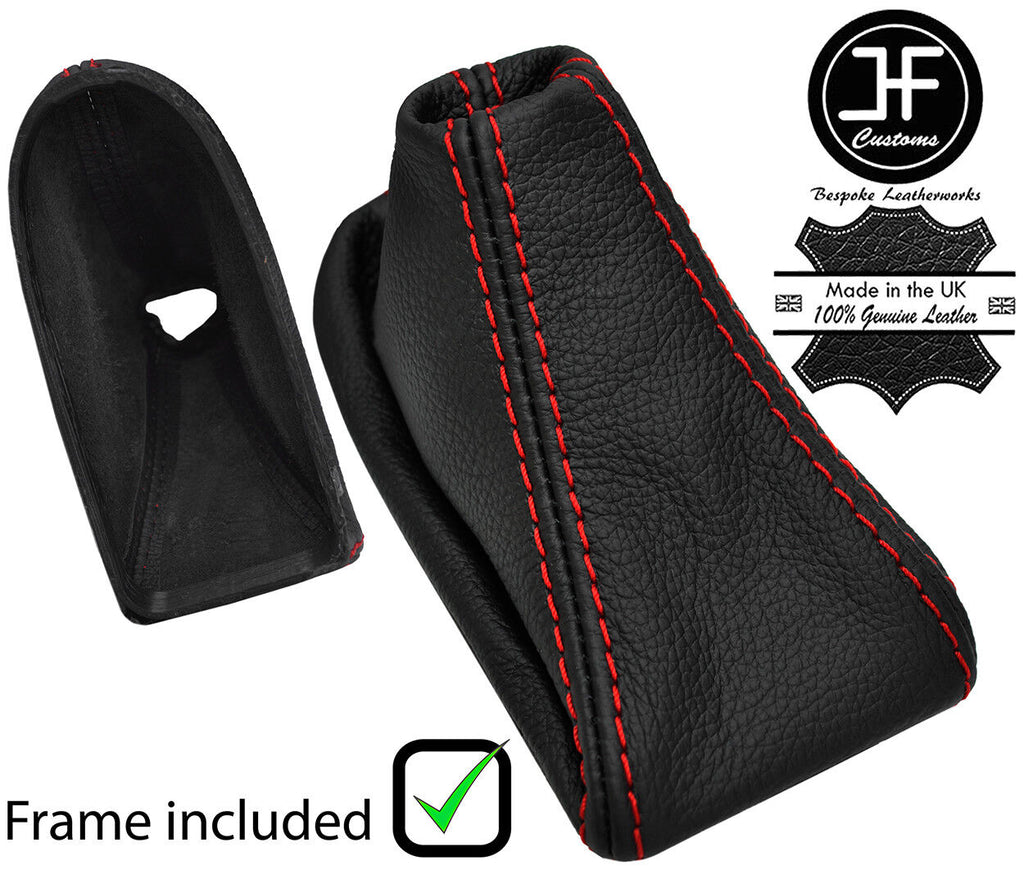 RED STITCH LEATHER AUTOMATIC GEAR + PLASTIC FRAME FOR MERCEDES CLS W219 04-10