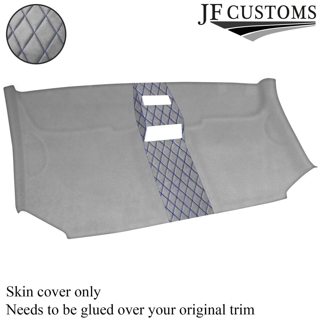 DSG2 R BLUE STITCH L GREY SUEDE FRONT HEADLINER COVER FITS VW T5 TRANSPORTER