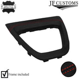 RED STITCH LEATHER GEAR SURROUND COVER + FRAME FITS CITROEN SPACETOURER 19-21