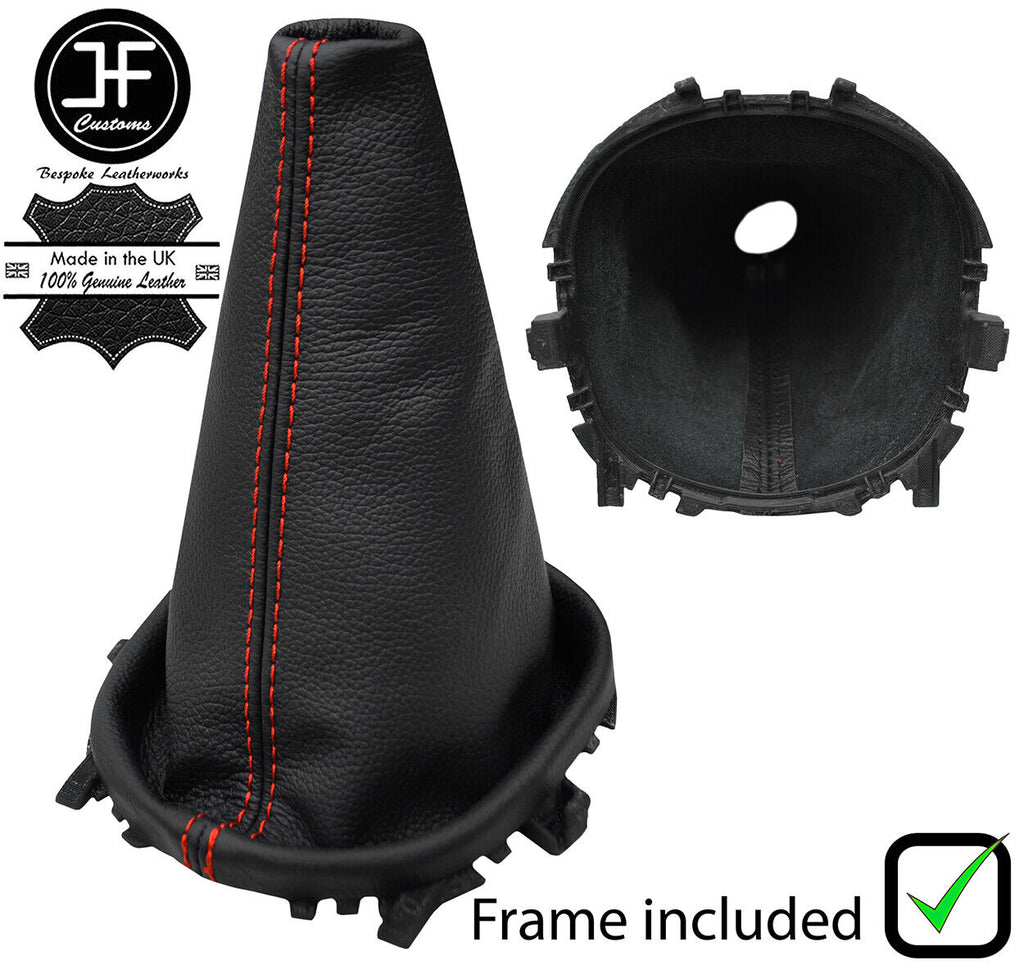 RED STITCH LEATHER MANUAL GEAR+PLASTIC FRAME FOR LAND ROVER FREELANDER 03-05
