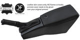 BLACK & BLACK REAL LEATHER ARMREST+HANDBRAKE+HANDLE COVERS FOR FIAT BARCHETTA