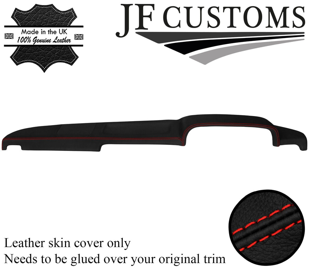 RED STITCH ITALIAN LEATHER TOP DASH DASHBOARD COVER FITS TOYOTA HILUX 78-83