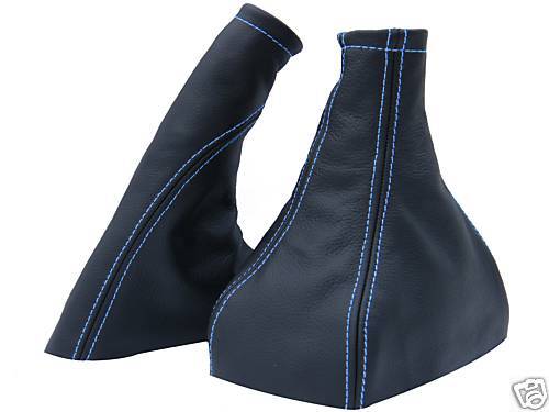FITS ASTRA MK3 BLUE STITCH LEATHER GEAR & HANDBRAKE GAITER CUSTOM NEW MADE IN UK