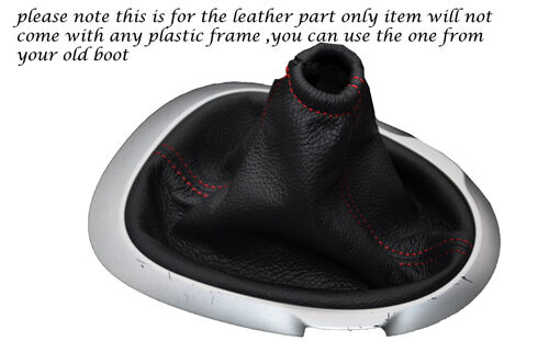 RED STITCHING FITS NISSAN JUKE 2010-2013+ LEATHER GEAR GAITER ONLY CUSTOM NEW