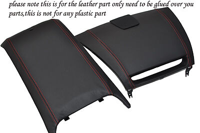 red stitch FITS MAZDA RX8 2 X CENTER CONSOLE COVERS LEATHER 2003+ CUSTOM NEW