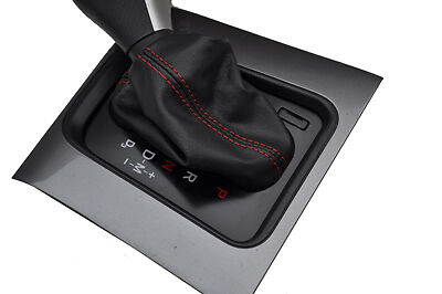 FITS HONDA ACCORD 02-08  red stitching AUTOMATIC LEATHER GEAR GAITER CUSTOM NEW