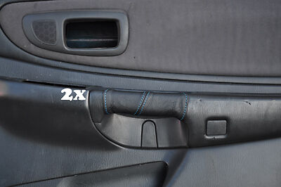 blue sttiching FITS SUBARU IMPREZA WRX STI 98-00 2X DOOR HANDLE LEATHER COVERS