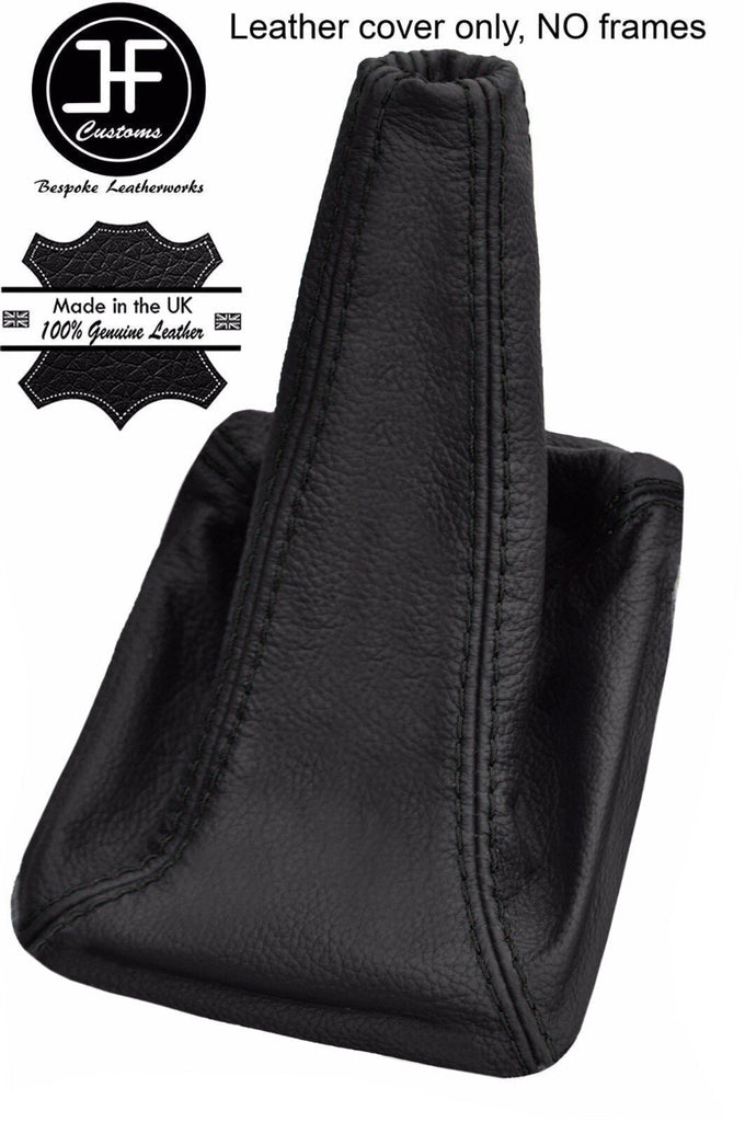 BLACK STITCH REAL LEATHER GEAR GAITER FITS MITSUBISHI LANCER EVO 4 5 6 IV V VI