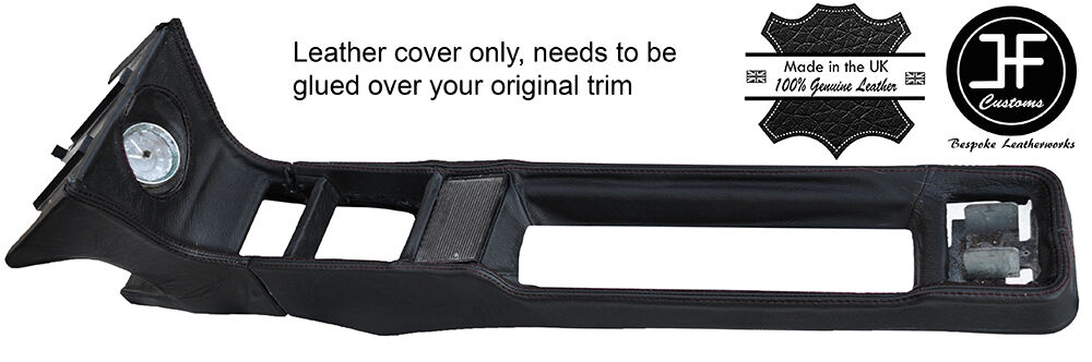 BLACK STITCH CENTRE CONSOLE COVERS LEATHER FITS FORD CORTINA MK1 MK2 1600E GT