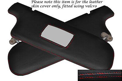 RED STITCH FITS BMW 6 SERIES E24 76-90 2X SUN VISORS LEATHER COVERS ONLY