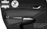 BLACK STICH 2X REAR DOOR CARD&ARMREST TRIM COVERS FOR HONDA CIVIC 06-12 STYLE 2