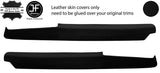 BLACK 2X REAR QUARTER CAPPING REAL LEATHER COVERS FOR PORSCHE 911 SC TARGA