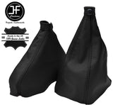 BLACK LEATHER GEAR & HANDBRAKE GAITER BOOT SET FITS ALFA ROMEO GTV SPIDER 98-05