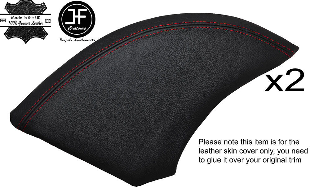 RED STITCH 2X SIDE END DASH TRIM COVERS FITS ROLLS ROYCE SILVER SHADOW II