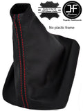 RED STITCH MANUAL REAL LEATHER GEAR GAITER FITS JEEP PATRIOT 2007-2015