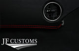 RED STITCH LEATHER 2X FRONT DASH TRIM COVERS FITS MAZDA MX5 MK3 NC 05-14