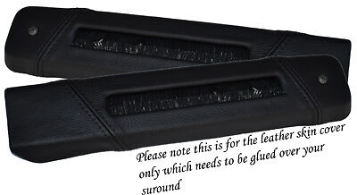 BLACK STITCH FITS VW T4 TRANSPORTER CARAVELLE 2SEAT BELT HEIGHT ADJUSTER COVER
