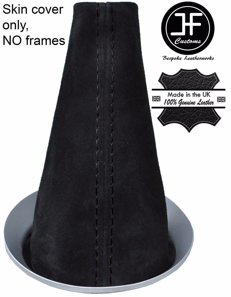 BLACK STITCH REAL SUEDE MANUAL GEAR GAITER FOR BMW MINI COOPER R55 R56 R57