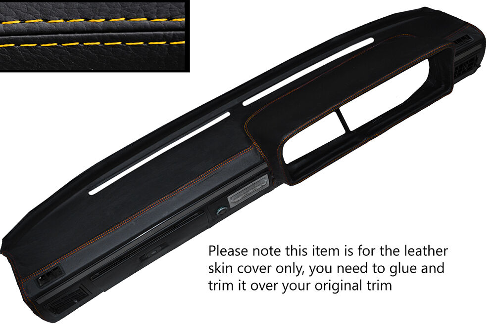 YELLOW STITCH DASH DASHBOARD LEATHER SKIN COVER FITS VW SCIROCCO MK1 74-80