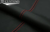 RED STITCH LEATHER & LUXE SUEDE COVERS FOR BMW F30 11-19 SALOON TOP RECOVERY KIT