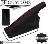 RED  STITCH TOP GRAIN LEATHER HANDBRAKE+METAL FRAME FITS LOTUS ELAN M100 SE