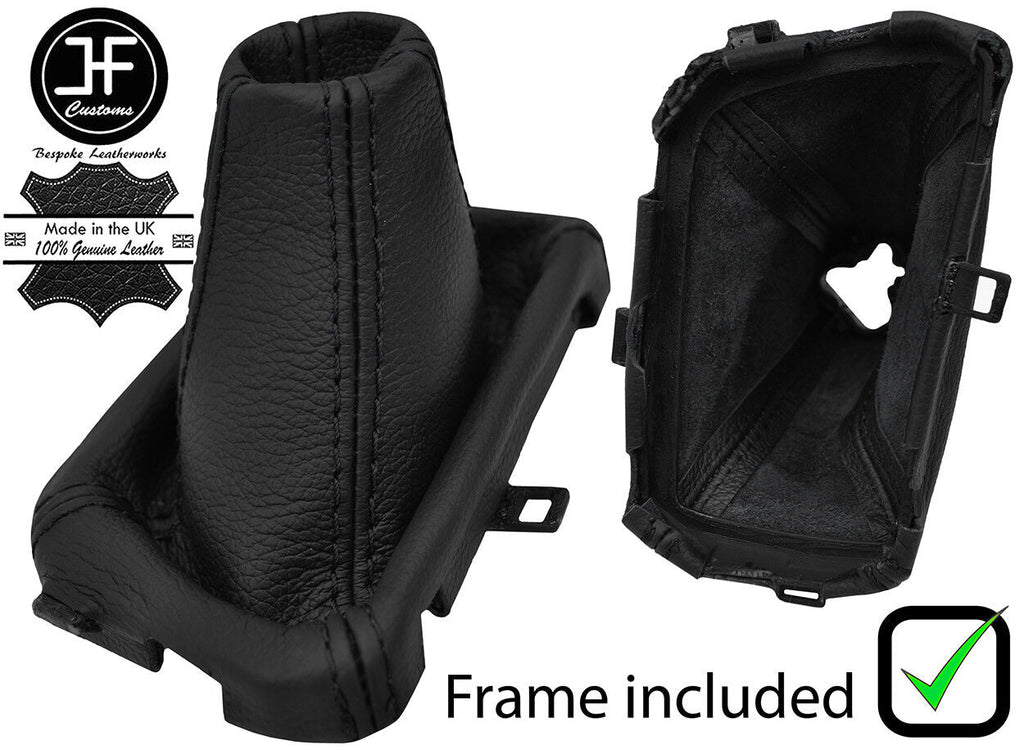 BLACK STITCH LEATHER AUTOMATIC GEAR GAITER+PLASTIC FRAME FITS TOYOTA C-HR 16-19