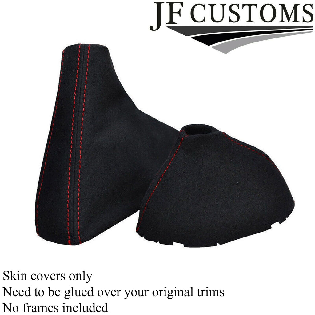 RED STITCH AUTOMATIC SUEDE GEAR HANDBRAKE GAITER FITS BMW E90 E91 E92 E93