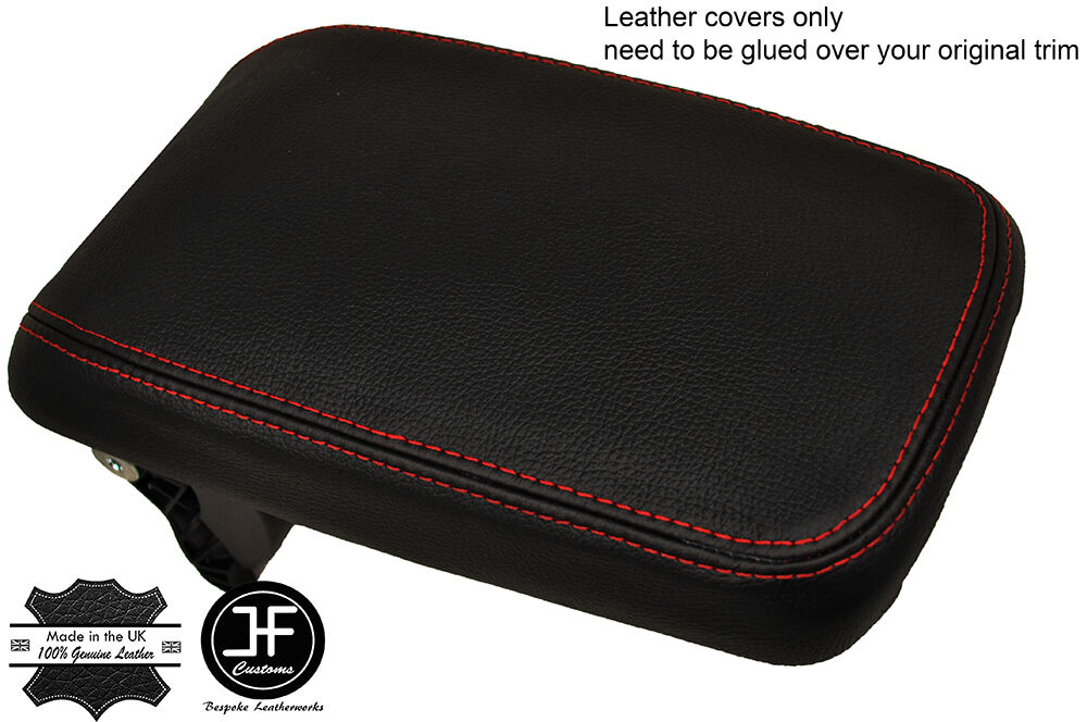 RED STITCHING ARMREST LID LEATHER COVER FITS MERCEDES A CLASS W176 2012-2015
