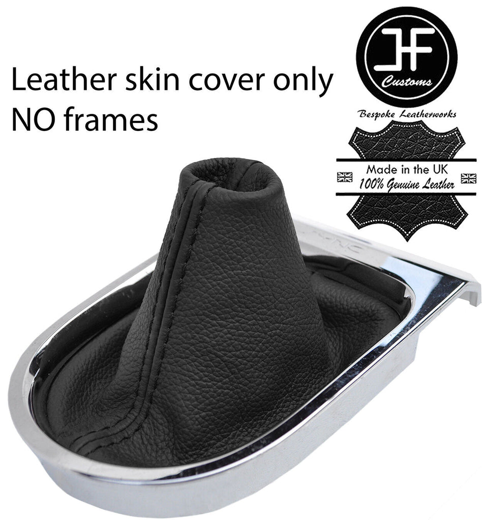 BLACK TOP GRAIN REAL LEATHER MANUAL GEAR GAITER FOR FORD MUSTANG 2015-2017