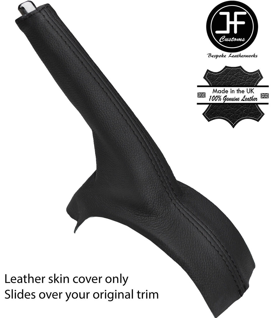 BLACK STITCH TOP GRAIN LEATHER HANDBRAKE GAITER FITS FORD MONDEO MK3 2001-2006