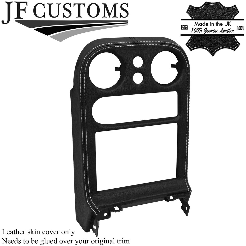 WHITE STITCH LEATHER RADIO SURROUND COVER FITS MAZDA MX5 MK1 MIATA 94-97
