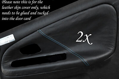 BLUE STITCH FITS  MITSUBISHI LANCER EVO 4 5 6 IV V VI 2X FRONT DOOR CARD COVERS