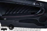 RED STITCH 2X FRONT DOOR ARMREST LEATHER COVERS FITS ALFA ROMEO GT 2003-2010
