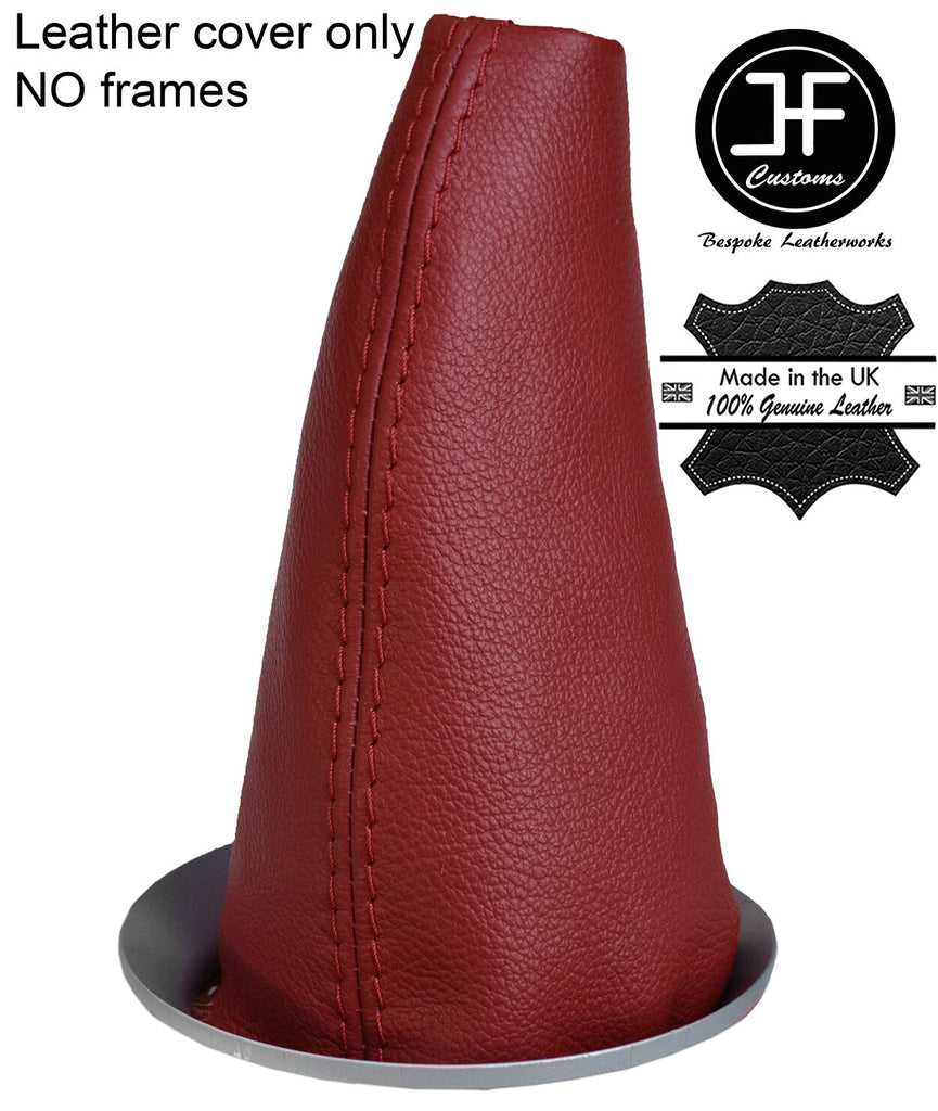 DARK RED TOP GRAIN LEATHER MANUAL GEAR GAITER FOR BMW MINI COOPER R55 R56 R57